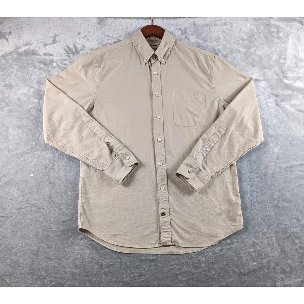 Taylor Stitch The Jack Oxford Shirt Mens 40 Beige Long Sleeve Button Down READ